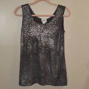 Chicos Travelers Metallic Tank Top | 0‎
